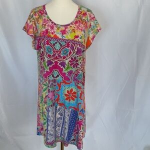 Johnny Was floral dress short Size Medium